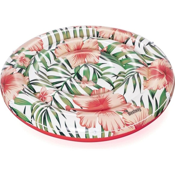 Bestway H2OGO! Peaceful Palms Pool Island Inflatable Pool Float 62” round - Picture 1 of 4